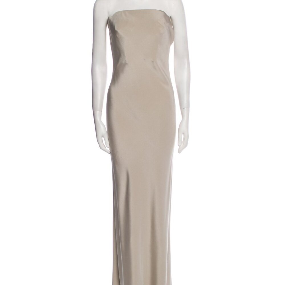Atelier Versace Couture Silk Satin Strapless Evening Gown - Limited